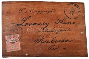 Iglófüred, valódi fakéregből készült képeslap / real wooden postcard