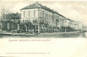 Kolozsvár, Egyetemi épületek az Alsó-Szén utcában, kiadják a Dunky Fivérek / university buildings