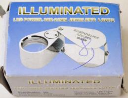 Illuminated loupe (ledlight) 30x-21 mm nagyító eredeti tokjában
