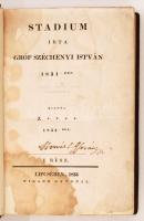 Széchenyi István, gróf: Stadium. Irta - - 1831-ben. Kiadta Z**** [Zarha József] 1833-ben. 1. rész. [...