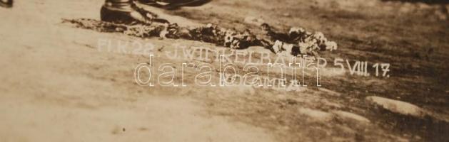 1917 IV. Károly Kolomea-ban, katonai fotó feliratozva, 12x17cm /1917 IV. Charles Kolomea in, labeled...