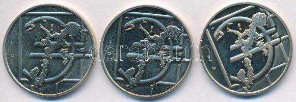 Vegyes: Spanyolország 2002. (2x) kétoldalas fém emlékérem (30mm) + Görögország 2003. kétoldalas fém ...