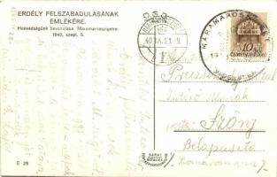 1940 Máramarossziget, Sighetu Marmatiei; bevonulás / Entry of the Hungarian troops, '1940 Máram...