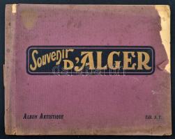cca 1910-20 Souvenir dAlger, művészi album, elvált papírborítóval, 23x29cm