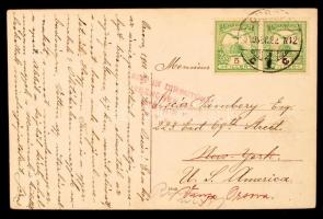 1910 Orsova, Egy árvízben megrongálódott ház, futott fotólap, hátoldalon érdekes beszámolóval az árv...