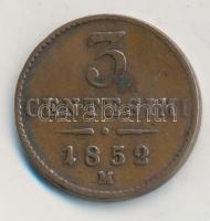 Olasz Államok / Lombardia-Velence 1852M 3c Cu T:2-,3 Italian States / Lombardy-Venetia 1852M 3 Centesimi Cu C:VF,F