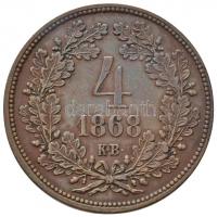 1868KB 4kr Cu Körmöcbánya (13,33g) T:1- /
Hungary 1868KB 4 Kreuzer Cu Kremnitz (13,33g) C:AU 
Adam...