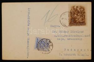 1938 Tiszaújlak, Miklós napja, katonák körében, futott fotólap, hátoldalán gépelt jegyzettel, 9x14 c...