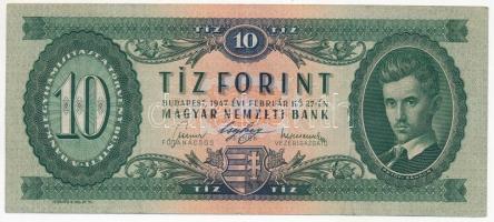1947. 10Ft T:III /  Hungary 1947. 10 Forint C:F Adamo F2