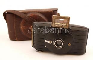 Kodak Bullet 1 5/8 X 2 1/2 / 4x6,5 cm-es art deco kamera bőrtokban / in leather case
