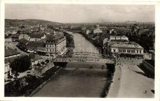 Nagyvárad, Oradea; Kőrös, híd, zsinagóga / river, bridge, synagogue (EK)