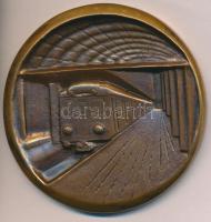 DN "A budapesti metrónál tett látogatás emlékére" kétoldalas, Br emlékplakett, zománcozott...