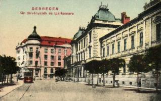 Debrecen, Törvényszék, iparkamara; hátoldalon kézírás: (itt) történt a rettenetes pokolgépes merénylet 1914. II. 23. a gör. kath. püspök ellen (EK)