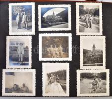 Cca 1920-40 Katona fényképalbuma, benne a polgári élet képei, utazások az országban és ipari létesít...