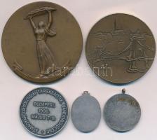 5db-os vegyes emlékérem és plakett tétel közte, 1998. "Országos Mentőszolgálat 1948-1998 / A Ma...