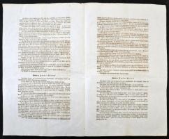 Ausztria / Bécs 1851. Hirdetmény a IV. típusú 10,100 és 1000 névértékű Gulden bankjegyek bevonásáról...