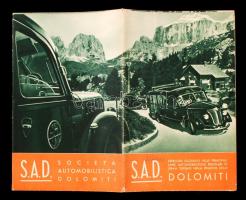 1938 S.A.D. Dolomiti képes utazási prospektus, sok illusztrációval / S.A.D. Dolomiti tourist guide