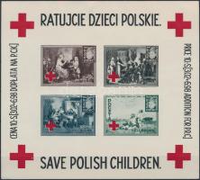 Ausztria: A lengyel gyermekekért segély kisív / Austria for the Polish children, charity block