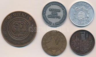Vegyes 5db-os emlékérem tétel, közte 1986. "Őrösi Pál Zoltán 1904-1986" Al emlékérem, 1993...