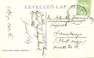 Nagybánya, István király szálló, üzletek; Kovács Gyula kiadása / hotel