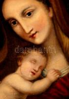 cca 1850 Jelzés nélkül: Szentcsalád. Olaj, vászon, restaurált, 63×50 cm