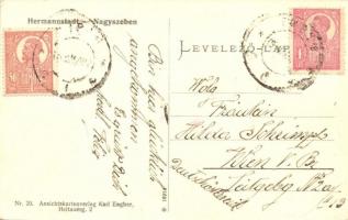 Nagyszeben, Hermannstadt, Sibiu; Igazságügyi palota, Schewis utca / Schewisgasse, Justizpalais / str...