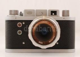 MOM Mometta Junior 24x32 mm kamera MOM	Ymmar 1:3,5/50 mm	 objektívvel, bőrtokban, jó állapotban / MO...