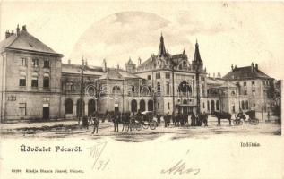 Pécs, Indóház, vasútállomás, kiadja Blancz József