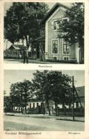 Kőhídgyarmat, Kamenné Darmoty; Vasútállomás, községháza / railway station, town hall