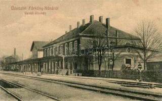 Párkány-Nána, Sturovo; vasútállomás, Miklosy Gyula kiadása / railway station