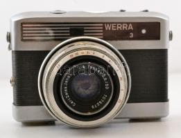 Carl Zeiss Werra 3	24x36 mm kamera Carl zeiss Tessar 1:2,8/50 mm és Flektogon 1:2,8/35 mm objektívve...