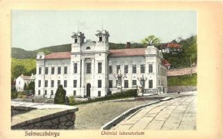 Selmecbánya, Banska Stiavnica; Chémia laboratórium, Goldmann kiadása / chemistry lab building