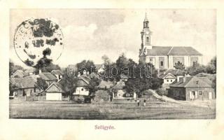 Szőgyén, Svodín; Látkép templommal / view with the church