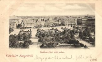 1899 Szeged, Széchenyi tér alsó része (vágott / cut)