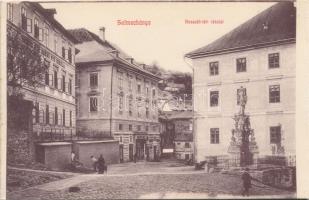 Selmecbánya, Banska Stiavnica. 12 darabos képeslap leporello-füzet sérült papírtokban, kiadja Grohma...