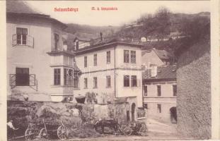 Selmecbánya, Banska Stiavnica. 12 darabos képeslap leporello-füzet sérült papírtokban, kiadja Grohma...