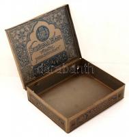 cca 1910 Sultan Flor török pipadohány fém doboz, 11x14 cm