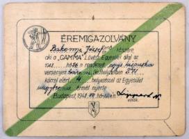 DN Br lövész díjplakett, márványlapon, eredeti díszdobozban (66x97mm) + 1941. "Gamma" Lövé...