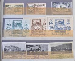 Ausztria ~550db-os igényes szükségpénz gyűjtemény albumba rendezve, osztrák Heller szükségpénzek T:I...
