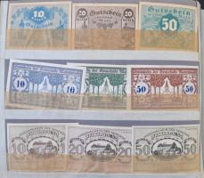 Ausztria ~550db-os igényes szükségpénz gyűjtemény albumba rendezve, osztrák Heller szükségpénzek T:I...