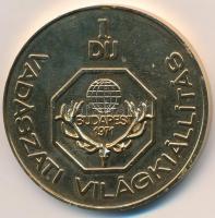 Olcsai Kiss Zoltán (1895-1981) 1971. "Vadászati Világkiállítás I. Díj" aranyozott Br emlék...