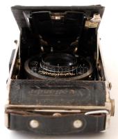 Voigtländer 6x9 cm rollfilmes kamera Heliar 1:4,5/10,5 cm objektívvel	F. Deckel Compur zárral