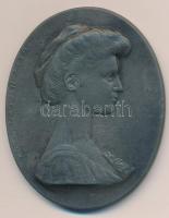 Ausztria 1914. "Zita hercegnő" egyoldalas ovális hadifém emlékérem (48x60mm) T:2- apró ph. Austria 1914. "Princess Zita of Bourbon-Parma" commemorative war metal oval medallion (48x60mm) C:VF tiny edge error