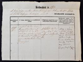 1854 Peres irat két véka gabona ügyében, viaszpecséttel