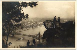 Budapest, Kilátás a Gellért hegyről, Ferenc József híd (ragasztónyom / gluemark)