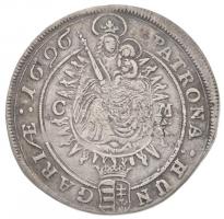 1696C-M 15kr Ag "I. Lipót" Kassa (6,05g) T:2,2- enyhén hajlott /  
Hungary 1696C-M 15 Kre...