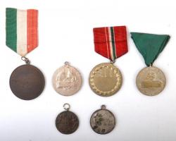 6db-os lövész emlék- és díjérem tétel, közte DN "Magyar Szabadságharcos Szövetség" ezüstöz...