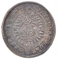 1695K-B 15kr Ag "I. Lipót" Körmöcbánya (6g) T:2,2- patina /  
Hungary 1695K-B 15 Kreuzer ...