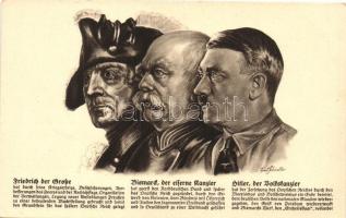 Friedrich der Grosse, Otto von Bismarck, Adolf Hitler, NS propaganda, s: Fred Schuller