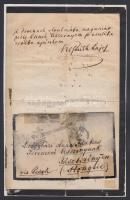1867 Kossuth Lajos (1802-1894) saját kézzel írt levele Turinból egy honvéd feleségének, aki eltűnt f...